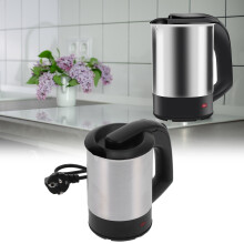 Mini bouilloire électrique en acier inoxydable argenté 0.5L
