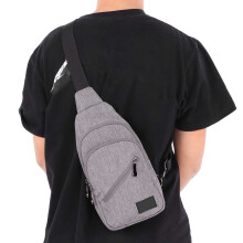 OX PLOUGH Herren Brusttasche Wasserdichte Freizeit Brustgurt Tasche Polyester Schulter Messenger Hellgrau