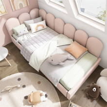 Velvet Sofa Daybed with Drawers, 3ft Pink Single Bed for Living Rooms