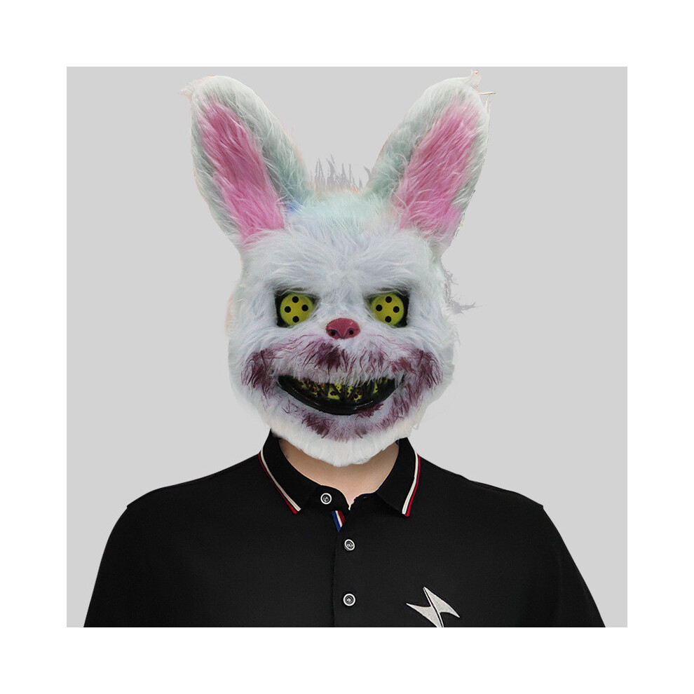 (Bloody Bunny) Playful Lightup Colorful Animal Masks Including Rabbit Bear And Wolf For Halloween Parties And Festive Gatherings