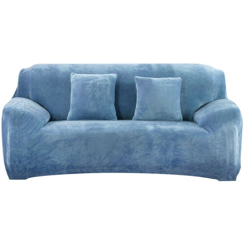 (Grey Blue, 190x230cm/74.80x90.55in) Cover Elasticity Sofa Extensible Couch Cover Sofacovers Sectional Solid Color