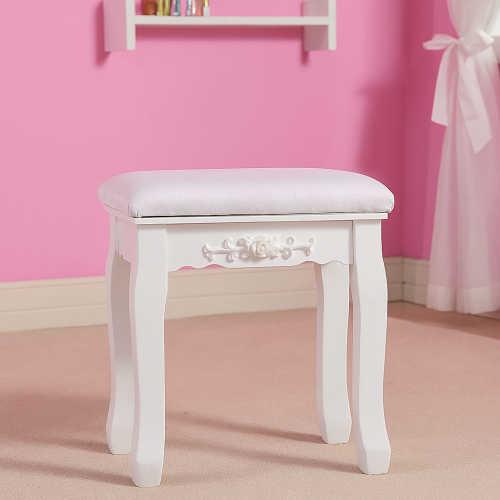 White Love Heart dressing table with stool and adjustable mirror 2