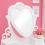 White Love Heart dressing table with stool and adjustable mirror 5