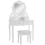 White Love Heart dressing table with stool and adjustable mirror 6