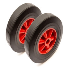 2 Heavy Duty 10 Inch Wheel + Solid Rubber Tyre 255mm 200kg Dinghy Launch Trolley