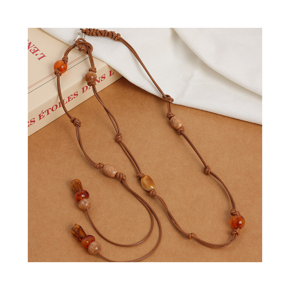 (Brown) Style Weaving Waist Cord Mixed Beads Cotton Linen For Relaxed Vacation Looks-image-OPC-PJRRX8V-NEW