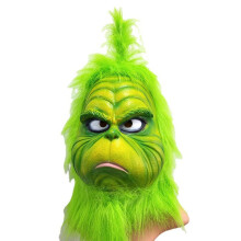 (Style B)How The Grinch Stole Christmas Mask Hair Headgear Gloves Accessories Cosplay