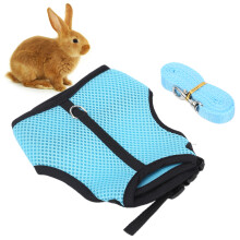 Harnais gilet réglable pour petits animaux laisse bleu clair