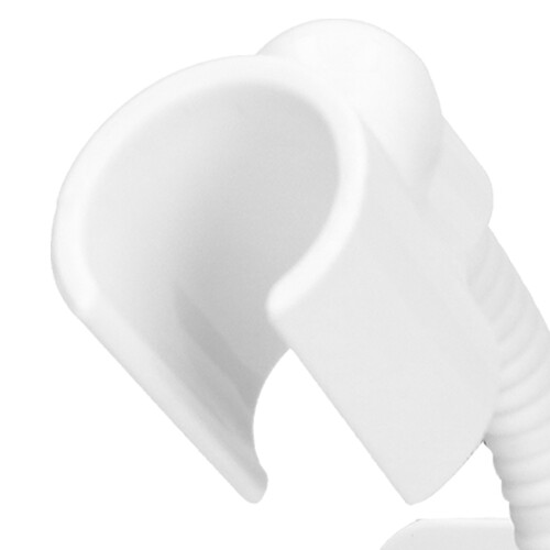 Support de pomme de douche en ABS sans perçage 15x8x6cm blanc 2