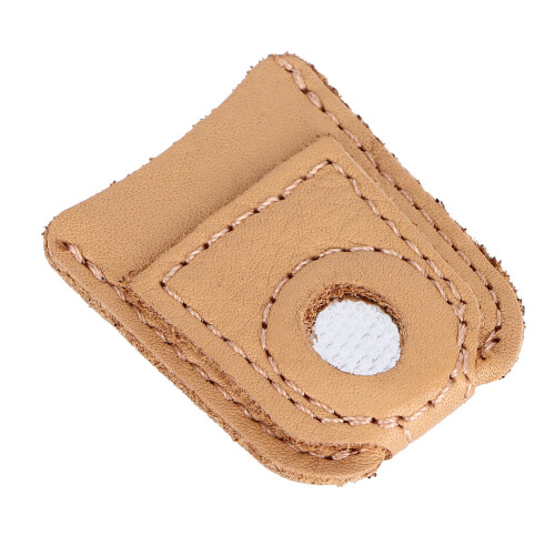 Cowhide Sewing Finger Sleeve Thimble – Durable Embroidery Protector, Small
