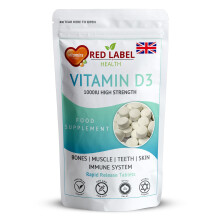 Vitamin D3 1000IU 360 Tablets High Strength for Teeth Health & Immune