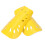 Parastinchi per bambini forati 16x9cm gialli 1
