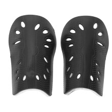Parastinchi da calcio per bambini, traspiranti, neri, 16 x 9 cm