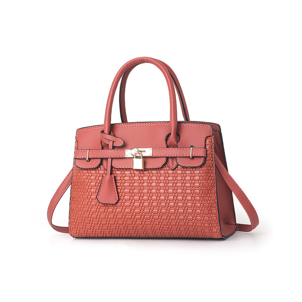 (Rubber Red) Handbag Womens Casual With Large Capacity And Lock Closure For Daily Shoppingd-image-OPC-PJRSCJM-NEW