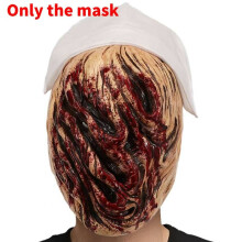 (Without Hair)Masque en latex infirmière Silent Hill avec cheveux pour Halloween horreur accessoire costume