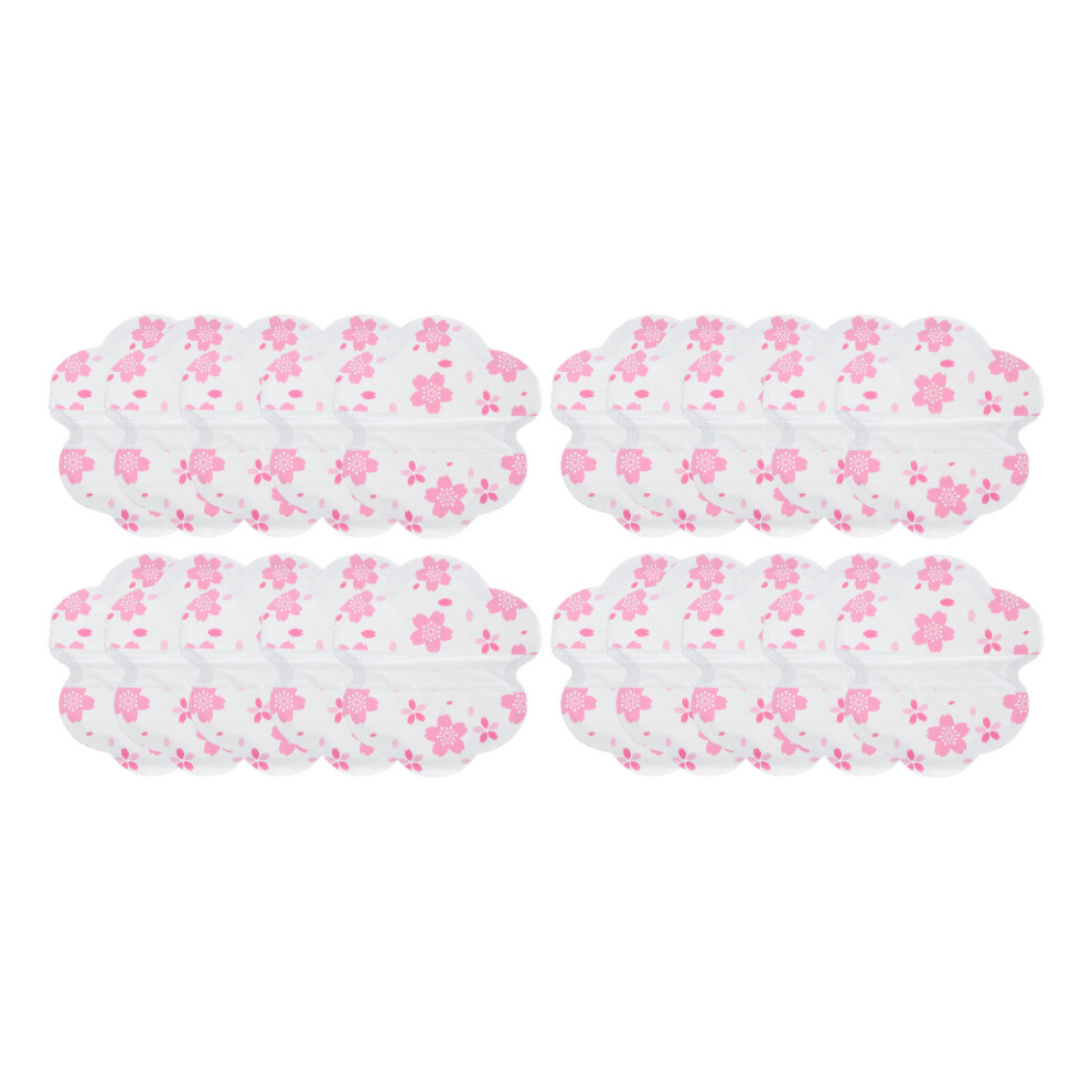 White 20Pcs Armpit Sweat Absorbing Pads Single Use