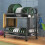 2 Tier Dish Drainer Rack Cutlery Holder Plate Rack Kitchen + Drip Tray 4