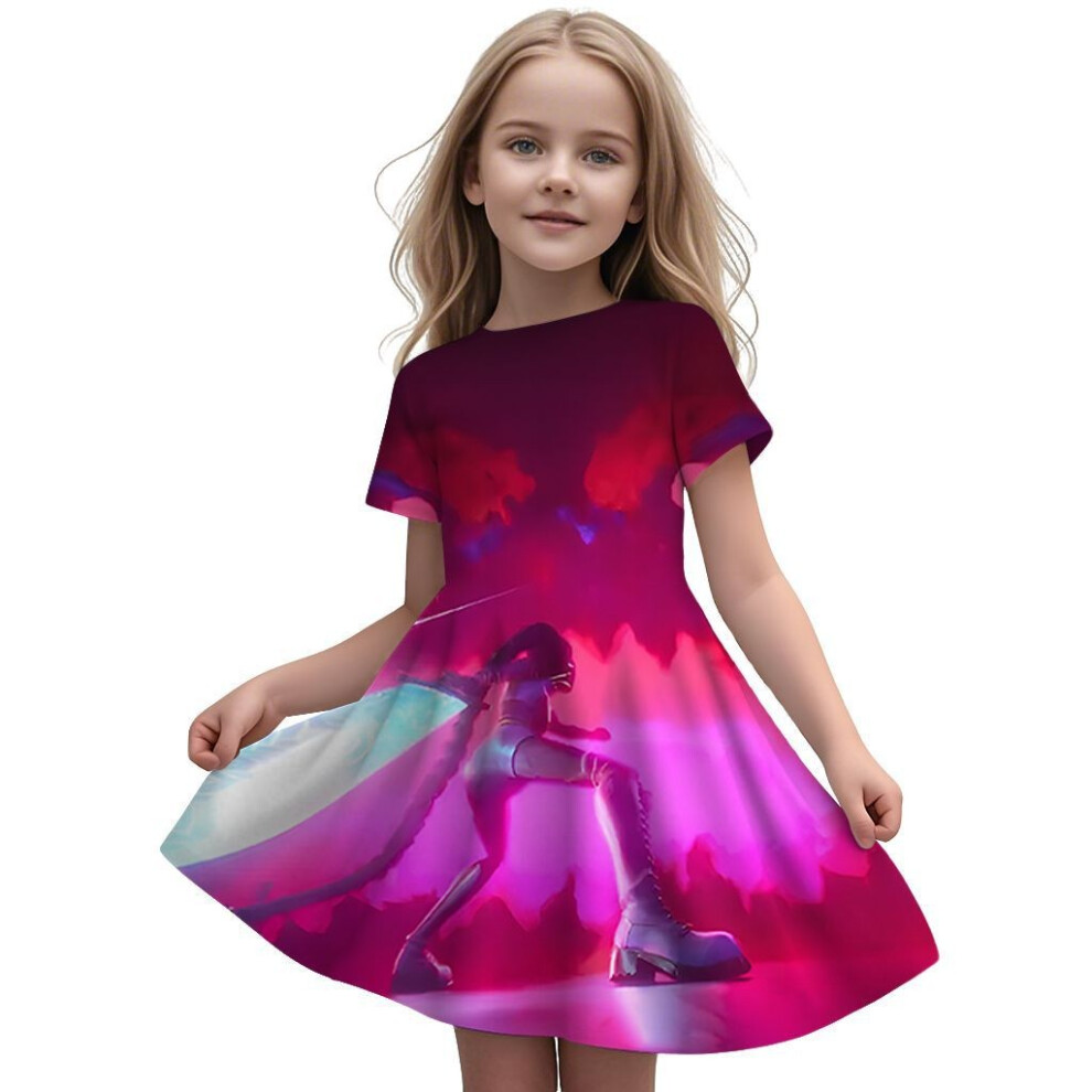(Style 5, 110cm) Hunters Kpop Demon 3d Print Girl Princess Dress Skirt Party Fashion Halloween-image-OPC-PJRSKXB-NEW