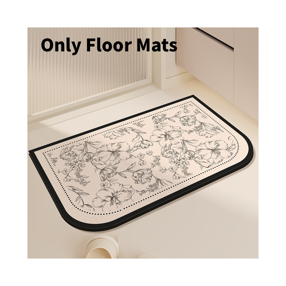 (Arch Shape S, 40x60cm) Contemporary Mud Diatom Washroom Floor Mats Bathroom Living Material Spaces-image-OPC-PJRSPV5-NEW