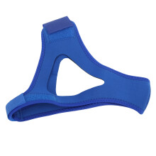 Anti-Schnarch-Kinnbandage Verstellbar Atmungsaktiv Schnarchstopper Kinnband Unterstützungsgurt (Blau)