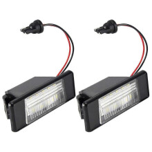2Pcs Car 18LEDs License Plate Lights Plastic for Nissan Qashqai X-trail Juke Primera Bright Led Number Licence Plate Light