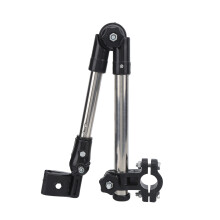 Supporto regolabile per ombrello da bicicletta 42 cm Argento/Nero