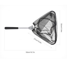 Épuisette triangulaire pliable 19,68 po maille en nylon