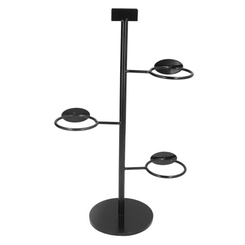 Cup Holder 3 Holes Black Appearance Iron Material 2