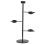 Cup Holder 3 Holes Black Appearance Iron Material 8
