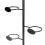Cup Holder 3 Holes Black Appearance Iron Material 15
