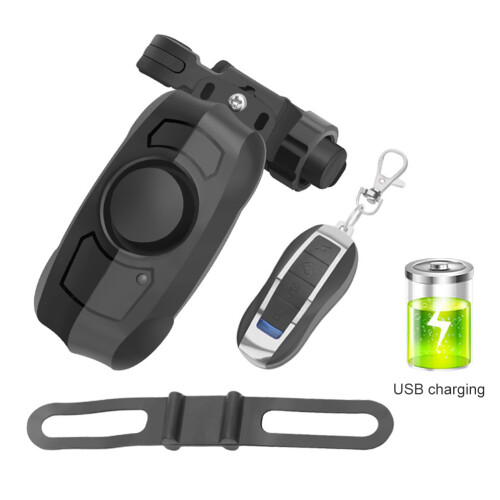 Alarme de vélo rechargeable par USB, 110 dB, vibration et télécommande 1