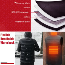Beheizbare Weste für Männer und Frauen USB Elektrisch beheizte Jacke mit 4 Heizzonen für Outdoorsport