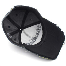 Casquette rétro en coton brodée à calotte bombée 55-60cm unisexe