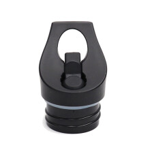 Set di coperchi per bocca standard nero 1 coperchio 2 cannucce