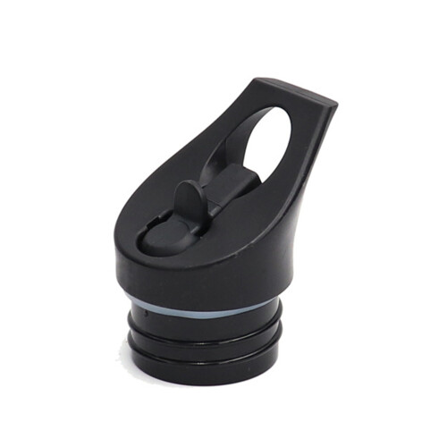 Set di coperchi per bocca standard nero 1 coperchio 2 cannucce 2