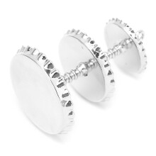 1:12 Puppenhaus Silber 3‑Stufen Cupcake-Stand Miniatur-Tortenständer Dessert-Tower Zubehör Silber 3‑Stufen Tortenständer