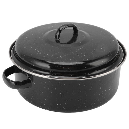 Roasting Pan Black Speckled Finish Household Non 2