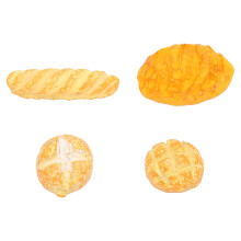 4 Stück 1:12 Puppenhaus Brot Miniatur Küchenbäckerei Lebensmittel Brot Modell Spielzeug Dekoration Puppenhaus Brot