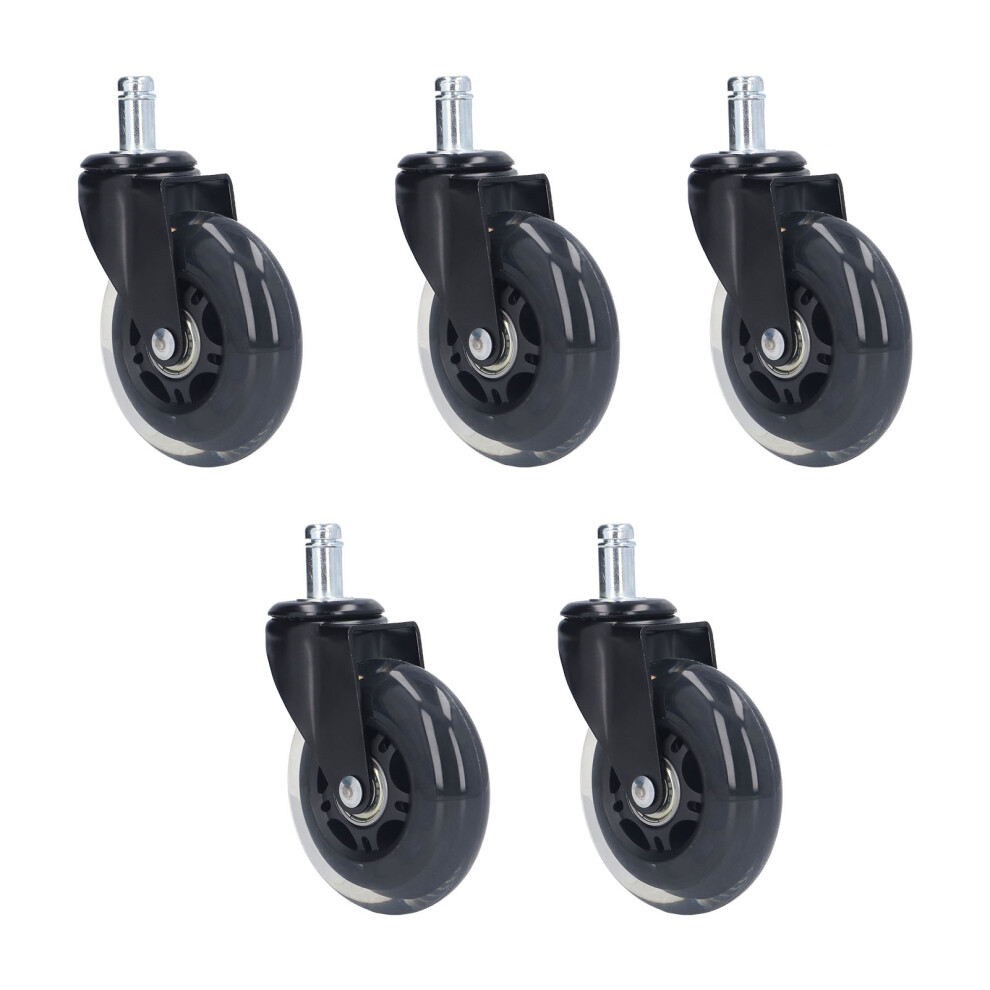 5 Pcs Chair Rotate Wheel 3In 360 Degree Noise Free 8195014036625