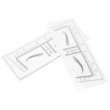 50 Stück прозрачene Augenbrauen-Schablonen Sticker Microblading Augenbrauen Lineal Selbstklebende Brauenaufkleber