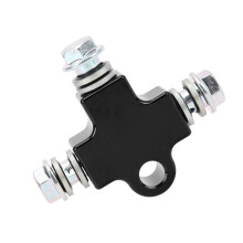 Tee Verbinder Kupplung 3‑Weg Schlauch Schlauch Stahl Universell für Motorrad ATV Modifikation Schwarz