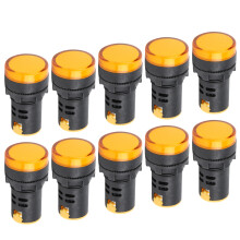 10 Stück AD16‑22DS Gelbe LED-Anzeige Hochleuchtende LED-Signalampel Licht zur Signalisierung AC/DC 24V