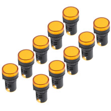 10 pièces AD16-22DS indicateur LED jaune de 22 mm 20 mA