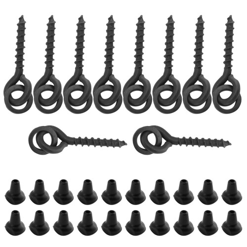10 pezzi viti per esca + 20 anelli neri da 2 g stopper per rig 1