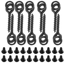 10Pcs Bait Screws & 20 Carp Rig Ring Stops Black - ABS Copper Tackle