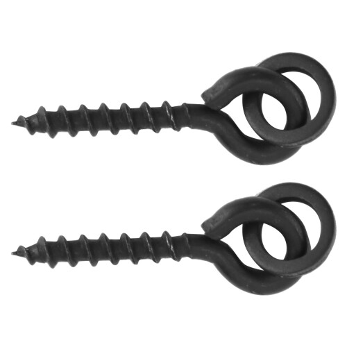 10 pezzi Viti per esca + 20 Anelli, Carp Stops Verdi 2g 2