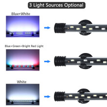 Lampe LED pour aquarium 5730 28 cm 6 W Bleu/Blanc Noir