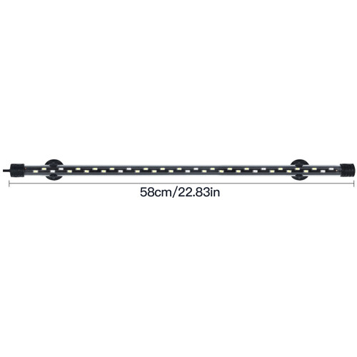 Luce LED per acquario 12W 58 cm nero/trasparente 36LED 1