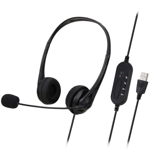 SY490MV cuffia USB nera con microfono 40mm driver 32Ω 2