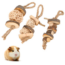 Jouets à mâcher pour hamster, 3 pièces, molaire en bois, 19 cm;16,5 cm